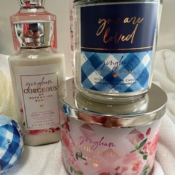 B&BW A BAG FULL OF 8 GINGHAM PRODUCTS NWT